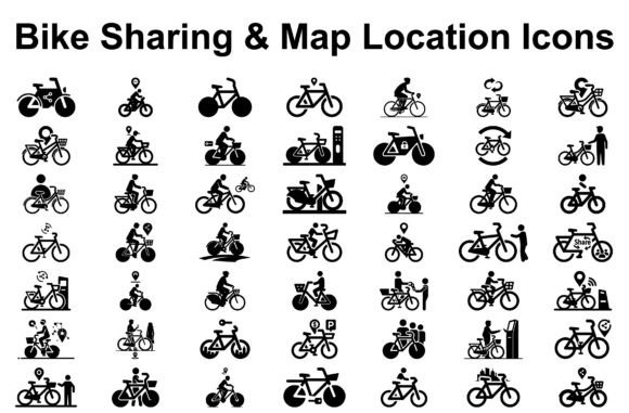 Bike Sharing Location Icon Design