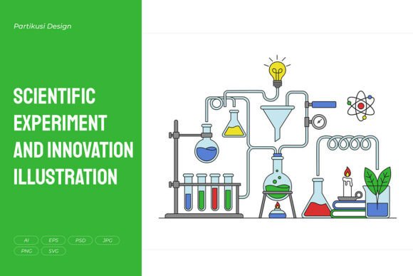 Creative Science Experiment Illustration