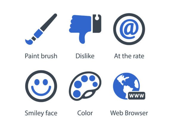 Social Messaging Productivity Icon Set 5: Beautiful Glyph Icons for Modern Design Projects