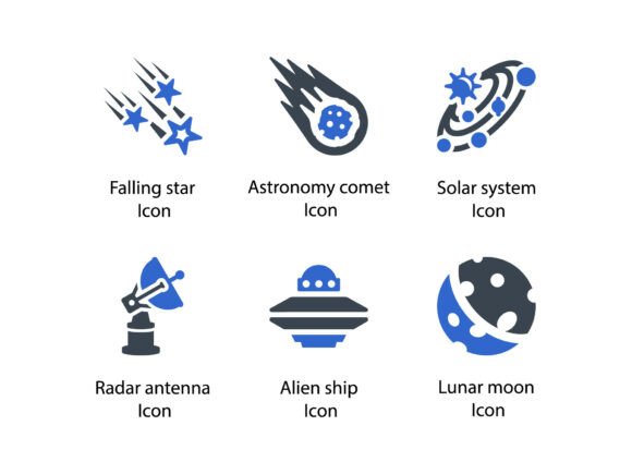 Space Icon Set 3: Precision Glyph Icons for Modern Design Workflows