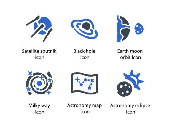 Space Icon Set 4: Precision Glyph Icons for Astronomy-Inspired Design