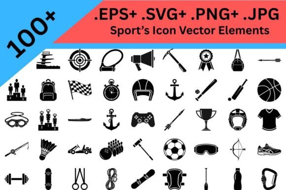Sports Silhouette Icon Bundle: Clean, Versatile Graphics for Real-World Design Needs