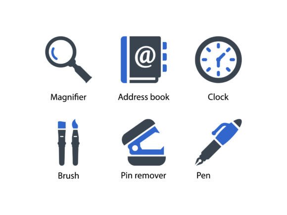 Stationery Icon Set 6