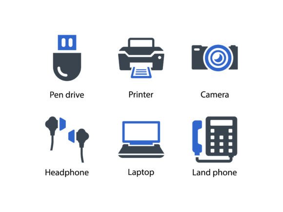 Stationery Icon Set 8: Precision-Crafted Glyph Icons for Real-World Design