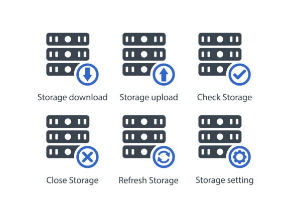 Stroage Icon Set 1: Precision Glyph Icons for Seamless Digital & Print Integration