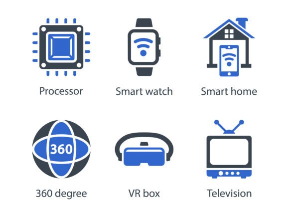 Technology Device Icon Set 1: Precision Glyph Icons for Real Projects