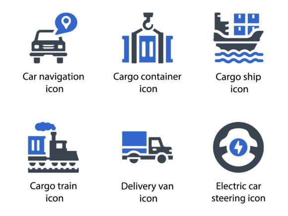 Transport and Logistics Icon Set 2