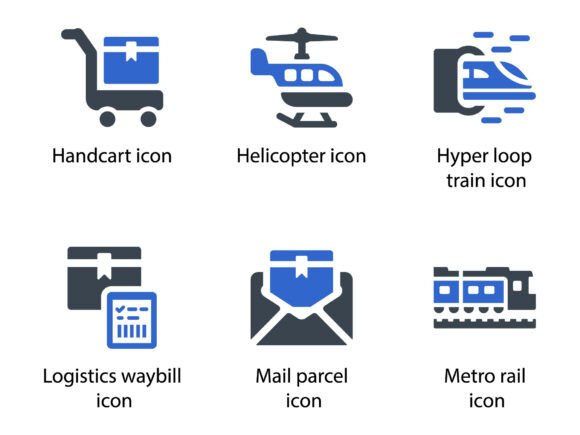 Transport and Logistics Icon Set 4