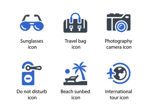 Travel Vacation Icon Set 5: Clean, Versatile Glyph Icons
