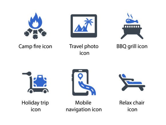 Travel Vacation Icon Set 6