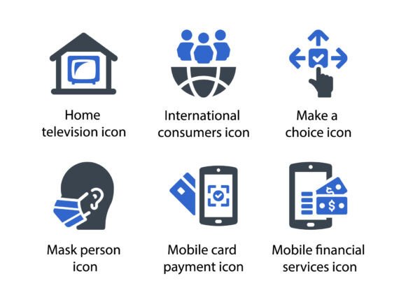 Untact Economy Icon Set 5: Beautiful Glyph Icons for Modern Digital & Print Design