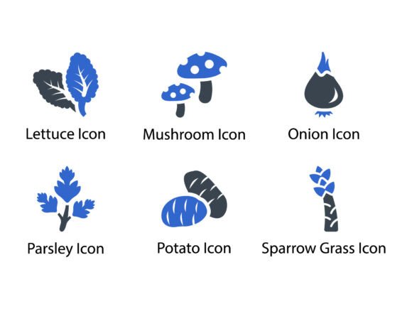 Vegetable Fruit Icon Set 3: Precision Glyph Icons for Modern Design Workflows