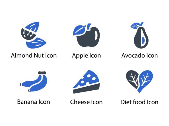 Vegetable Fruit Icon Set 6