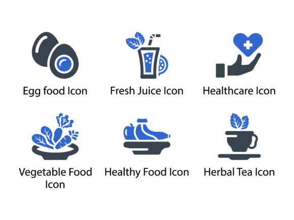Vegetable Fruit Icon Set 7: Thoughtful Icons for Health-Focused Design