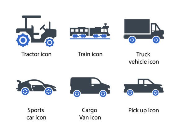 Vehicle Icon Set 2: Clean, Versatile Transport Icons