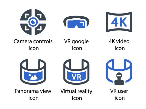 Virtual Reality Icon Set 2: Clean, Versatile & Ready to Use