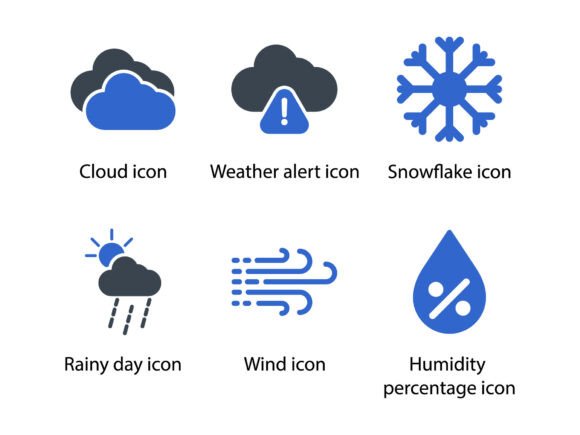 Weather Icon Set 1: Clean, Versatile Glyph Icons for Real-World Design Needs