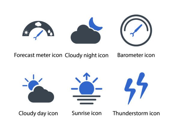 Weather Icon Set 3: Clean, Versatile Glyph Icons