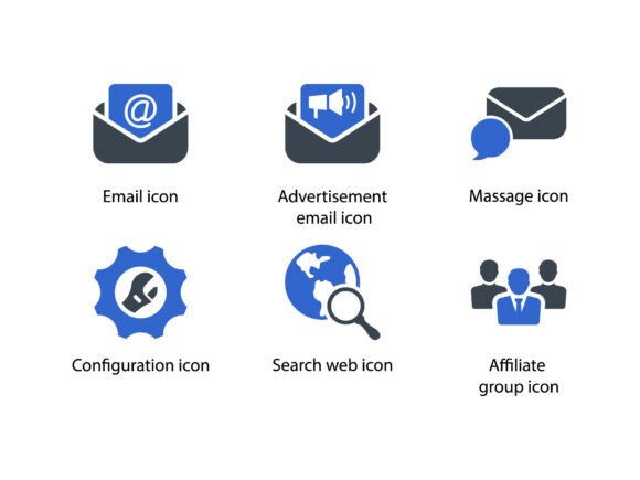 Web Marketing Icon Set 1: Precision Icons for Clear Digital Communication